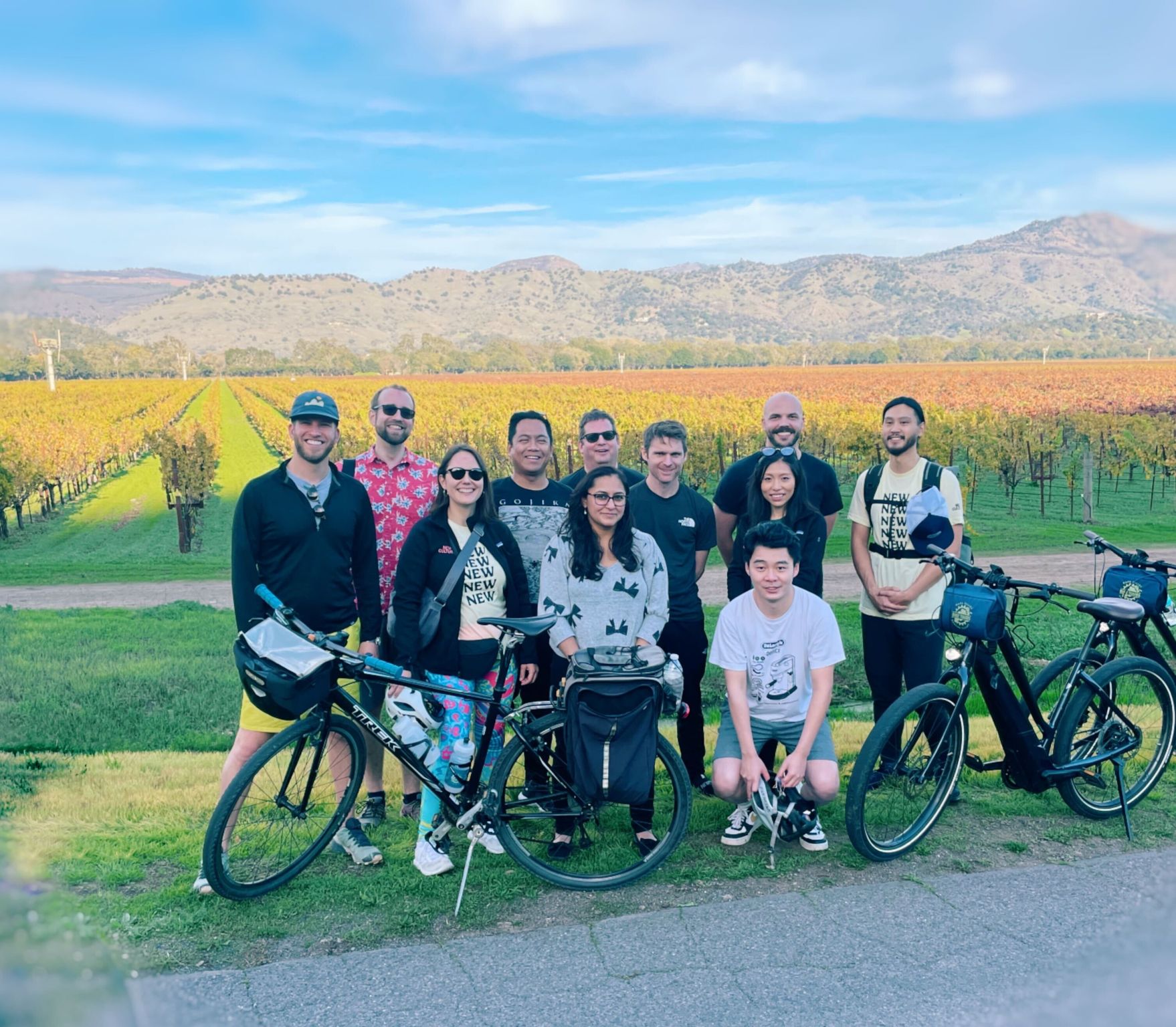 New Culture team at a vineyard in Napa